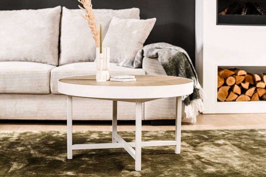 Kennis Salontafel Lennox rond 74 cm eiken
