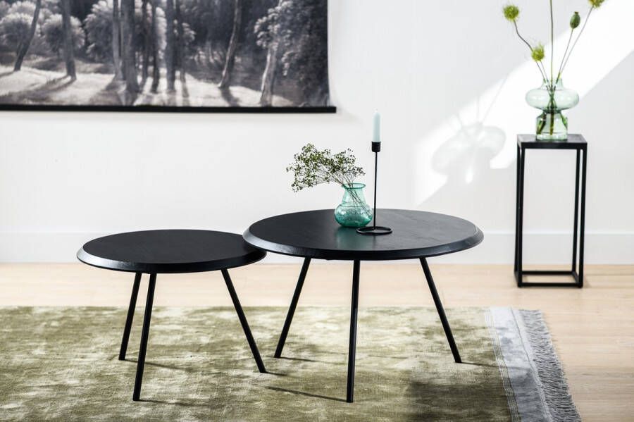 Kennis Salontafel rond Tuur set van 2