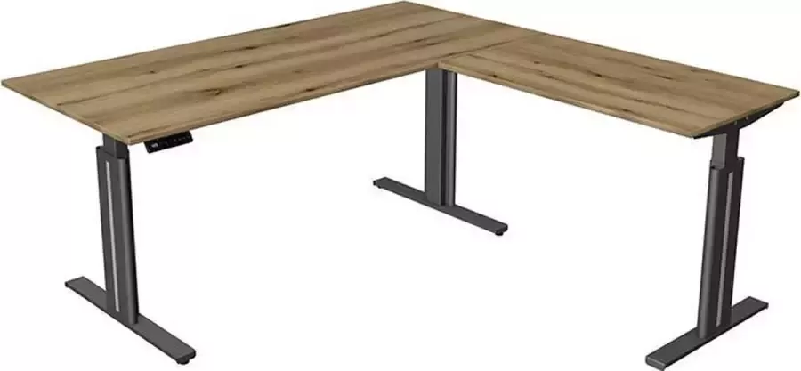 Kerkmann Hoekbureau Move-3 elegant eiken 180x180cm elektrisch verstelbaar