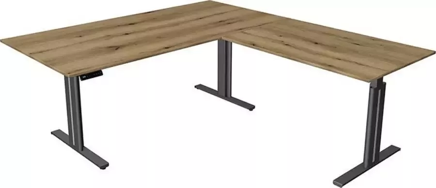 Kerkmann Hoekbureau Move-3 elegant eiken 200x220cm elektrisch verstelbaar