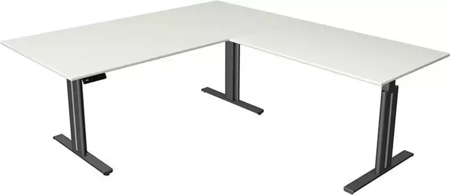 Kerkmann Hoekbureau Move-3 elegant wit 200x220cm elektrisch verstelbaar