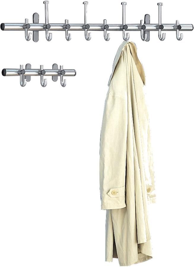 Kerkmann Wandkapstok Adri RVS 45cm met 3 haken