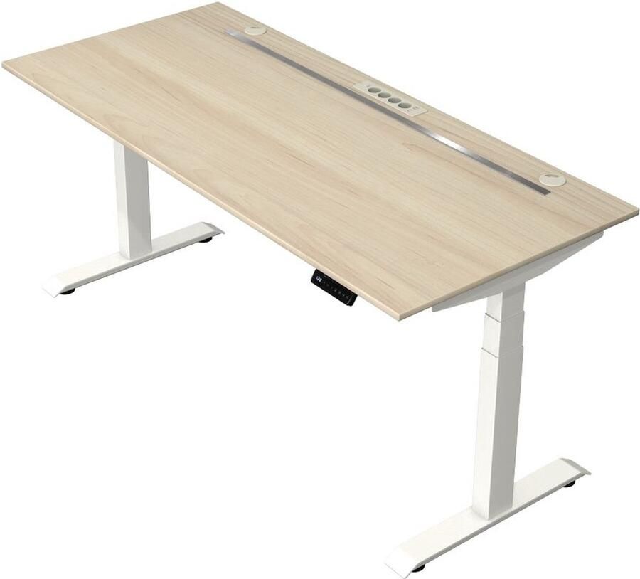 Kerkmann Zit sta bureau Move Boost 4 180x80cm essenhout-wit