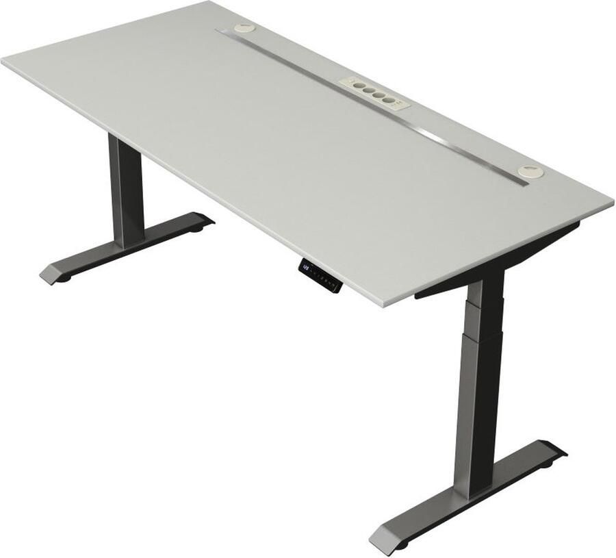 Kerkmann Zit sta bureau Move Boost 4 180x80cm licht grijs-antraciet