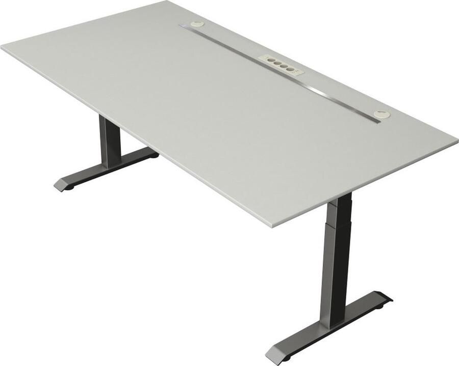 Kerkmann Zit sta bureau Move Boost 4 200x100cm licht grijs-antraciet