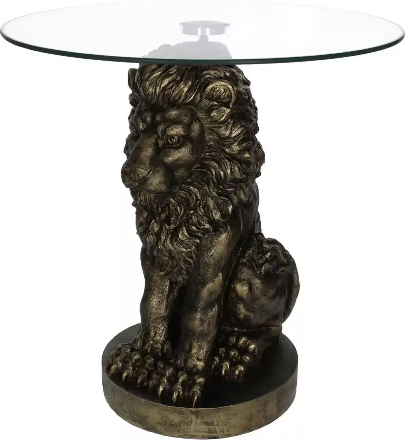 Kersten Bijzettafel Leeuw Goud 40x40x41cm