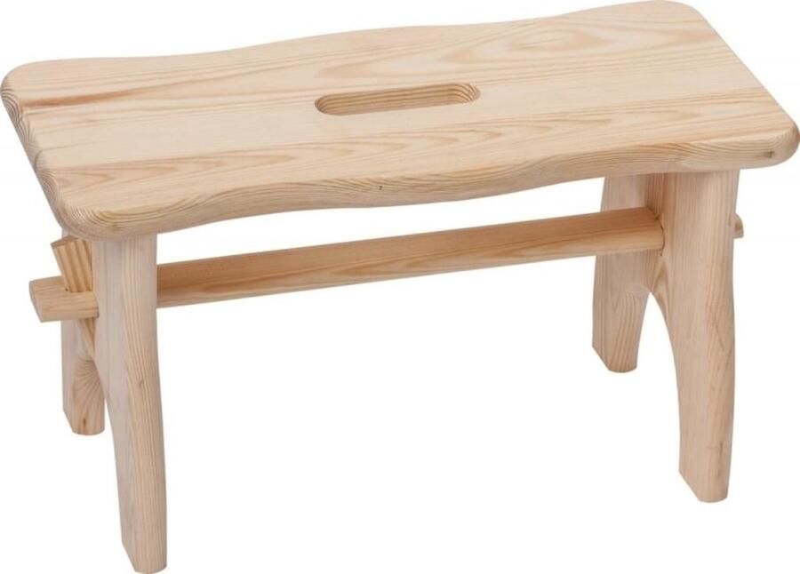 Kesper FSC Dennenhouten Voetenbank Opstapkruk Opstapje Houten krukje Kinderkruk Voeten bank Afm. 38 5 x 19 x 21 Cm