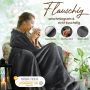 Kesser Fleece deken Flannel Plaid Sherpa Knuffeldeken Snuggie Deken voor op de bank Antraciet L (130 cm x 150 cm) - Thumbnail 1