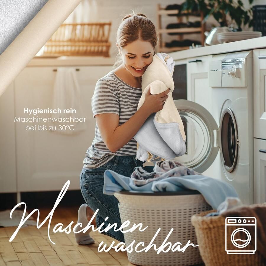 Kesser Fleece deken Flannel Plaid Sherpa Knuffeldeken Snuggie Deken voor op de bank Beige XXL (220 cm x 240 cm) - Foto 2