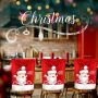 Kesser Stoelhoes voor Kerst Premium Hoes voor eetkamer stoelen Kerstdecoratie Stoelbekleding vor Kerstmis en Feestelijke Kerstmuts Kerstversiering Rood-Wit Kerstman Set van 6 - Thumbnail 1