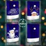 Kesser Stoelhoes voor Kerst Premium Hoes voor eetkamer stoelen Kerstdecoratie Stoelbekleding vor Kerstmis en Feestelijke Kerstversiering Blauw-Wit Kerstmuts Set van 8 - Thumbnail 2