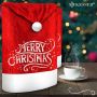 Kesser Stoelhoes voor Kerst Premium Hoes voor eetkamer stoelen Kerstdecoratie Stoelbekleding vor Kerstmis en Feestelijke Kerstmuts Kerstversiering Rood-Wit Merry Christmas Set van 4 - Thumbnail 2