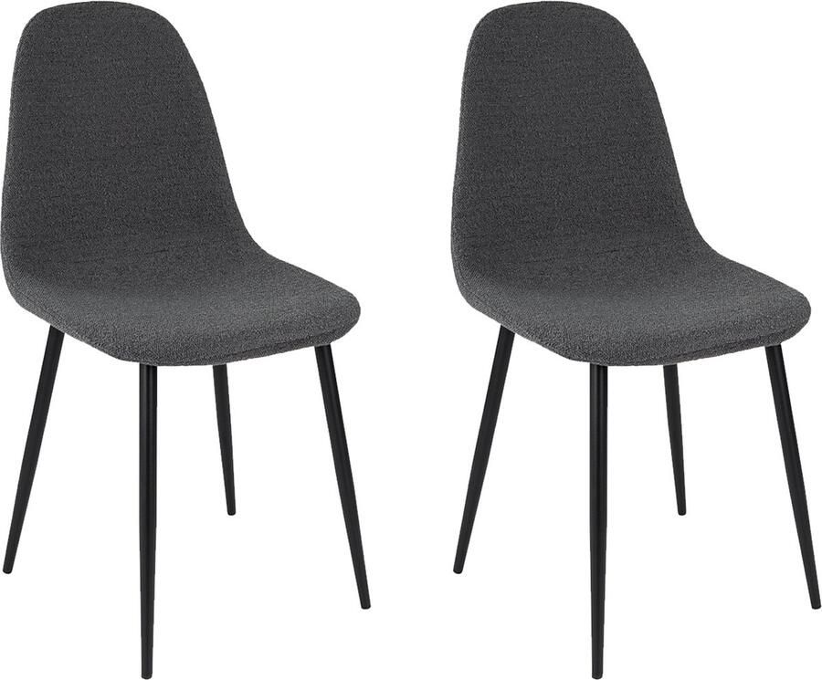 Kick Collection Set van 2 Kick eetkamerstoel Mees donkergrijs