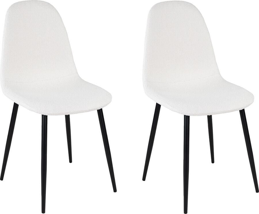 Kick Collection Set van 2 Kick eetkamerstoel Mees wit