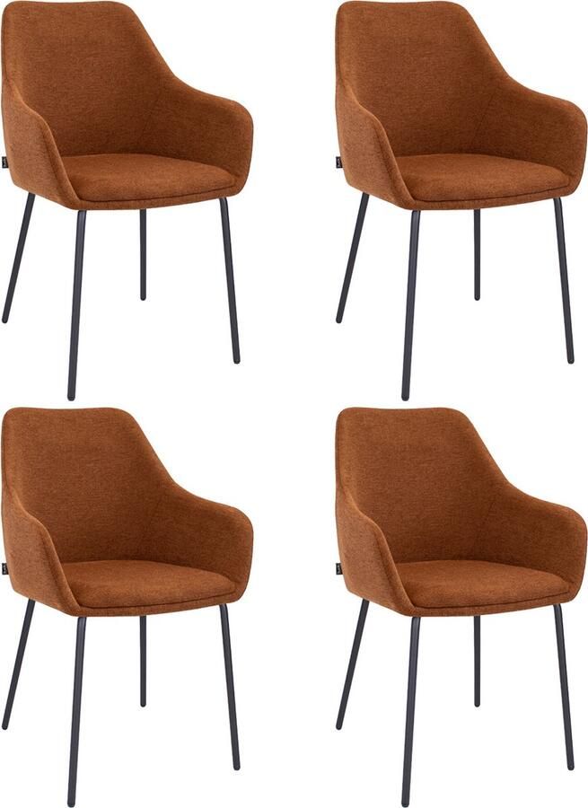 Kick Collection Set van 4 Kick eetkamerstoel Guus terra