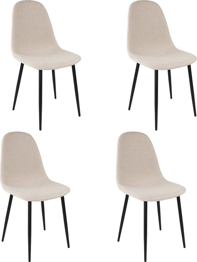 Kick Collection Set van 4 Kick eetkamerstoel Mees beige