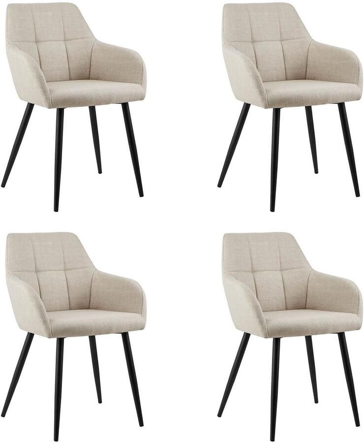 Kick Collection Set van 4 Kick eetkamerstoel Nova beige