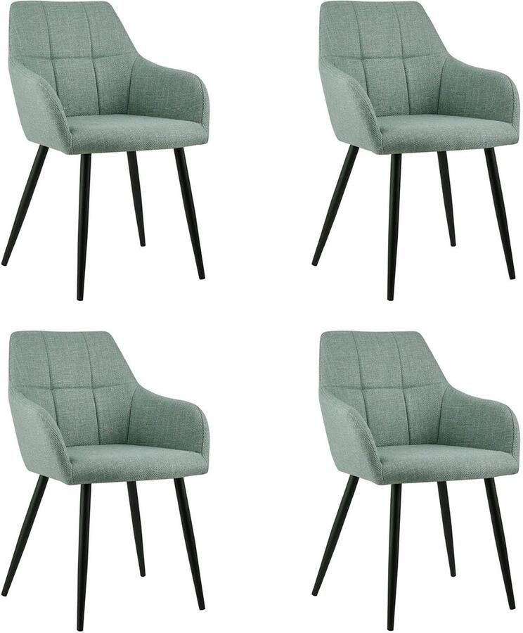 Kick Collection Set van 4 Kick eetkamerstoel Nova groen