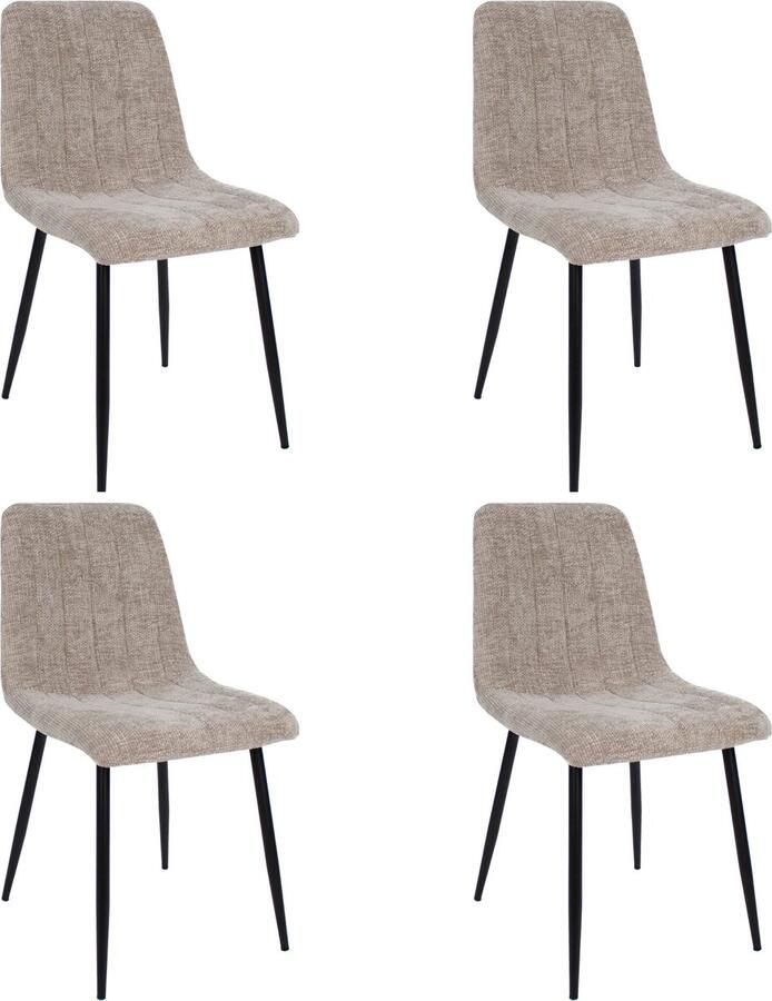 Kick Collection Set van 4 Kick eetkamerstoel Sem Champagne