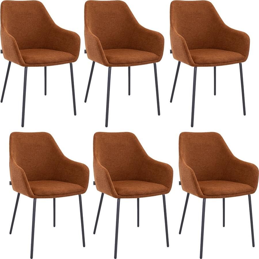 Kick Collection Set van 6 Kick eetkamerstoel Guus terra