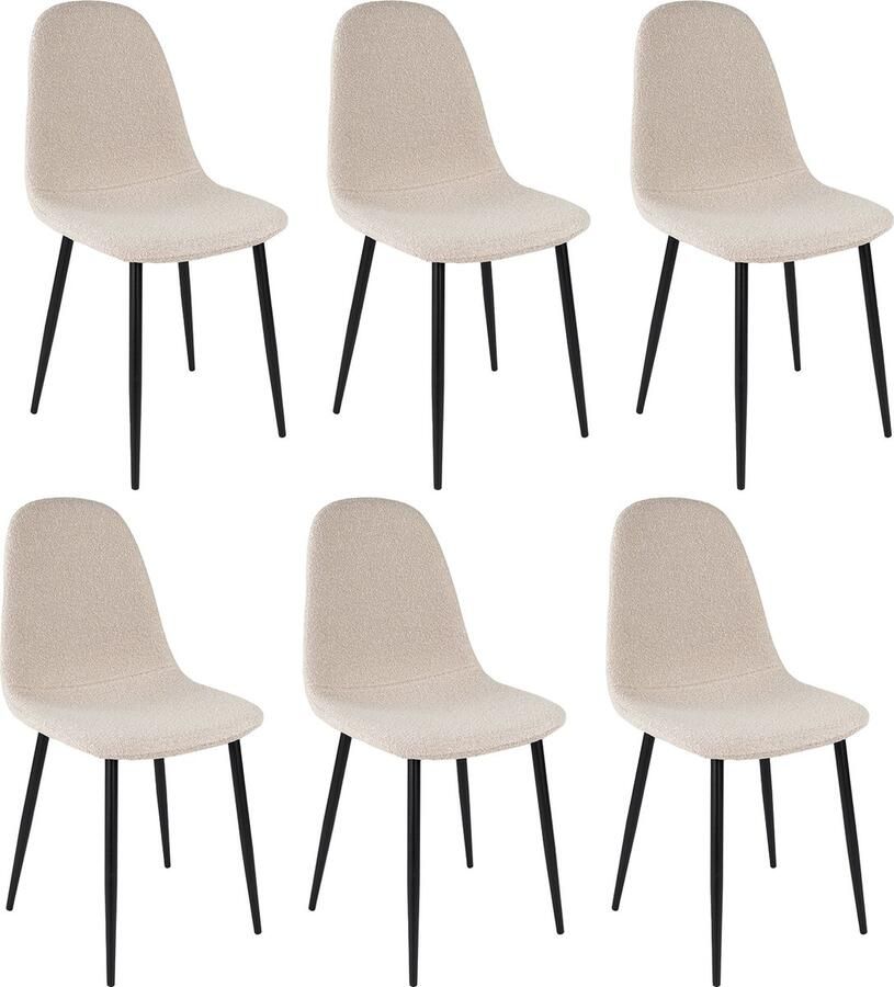 Kick Collection Set van 6 Kick eetkamerstoel Mees beige