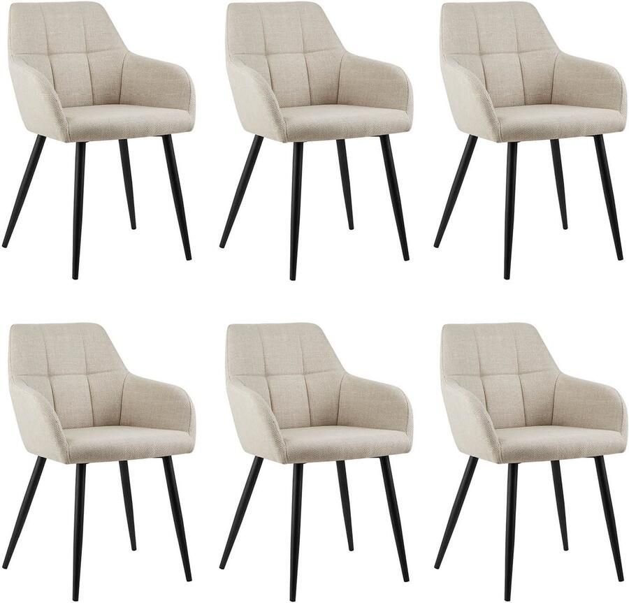 Kick Collection Set van 6 Kick eetkamerstoel Nova beige