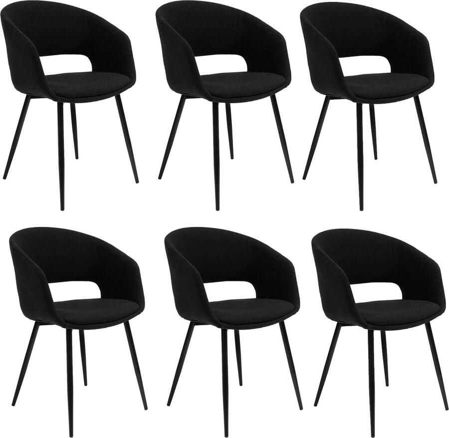 Kick Collection set van 6 Kick stoel Dean zwart