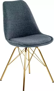 Kick Collection Kick Kuipstoel Jens Blauw Goud Frame