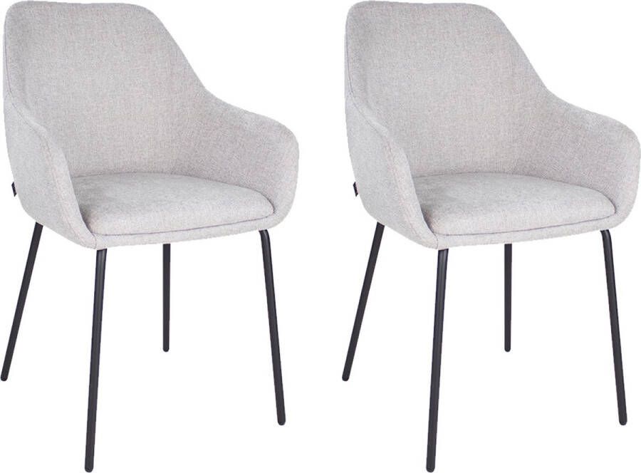 Kick Collection Set van 2 Kick eetkamerstoel Guus Grijs