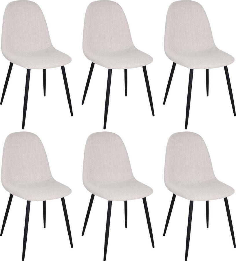 Kick Collection Set van 6 Kick eetkamerstoel Noor Beige