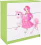 Kocot Kids Ladekast babydreams groen prinses op paard Halfhoge kast Groen - Thumbnail 1