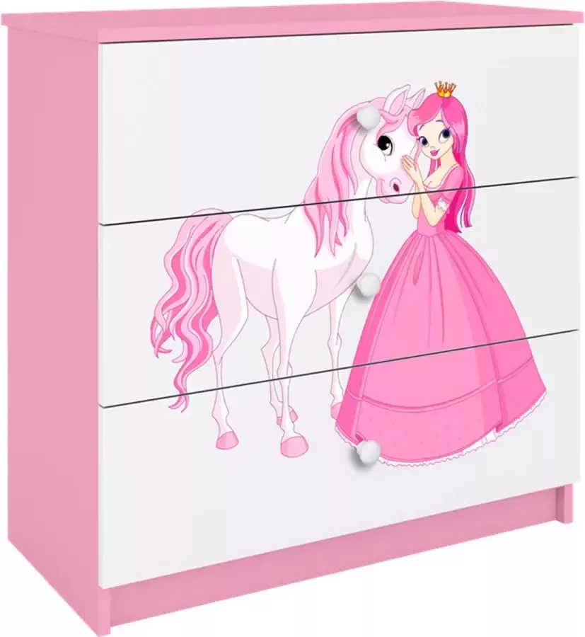 Kiddosworld babydreams roze prinses paard commode