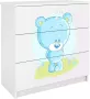 Kocot Kids Ladekast babydreams wit blauw teddybeer Halfhoge kast Blauw - Thumbnail 1