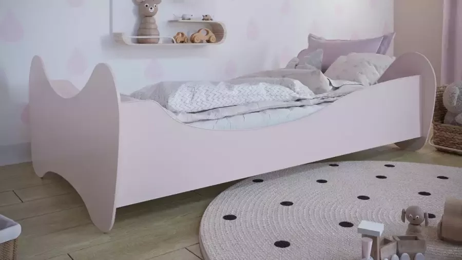 Kiddosworld Bed Lilly poeder roze 160 80 met matras