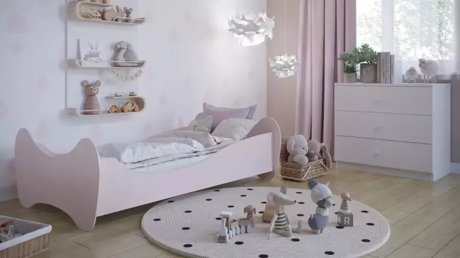 Kiddosworld Bed Lilly poederroze 160 80 zonder matras