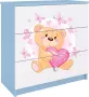 Kocot Kids Ladekast Babydreams blauw teddybeer vlinders Halfhoge kast Blauw - Thumbnail 1