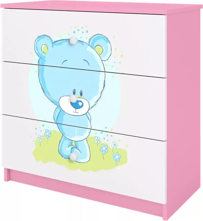 Kiddosworld commode babydreams roze blauwe teddybeer