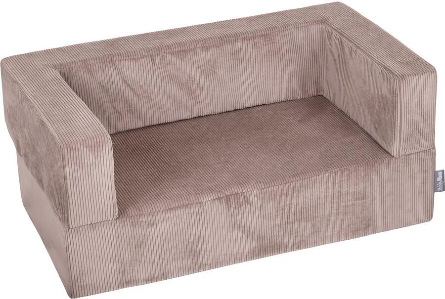 KiddyMoon Zachte Schuimstof Sofa voor Kinderen Lichtgewicht Modulaire Sofa Veelzijdig Afneembare Hoes Perfect Om Te Spelen Leren En Ontspannen Donker Beige