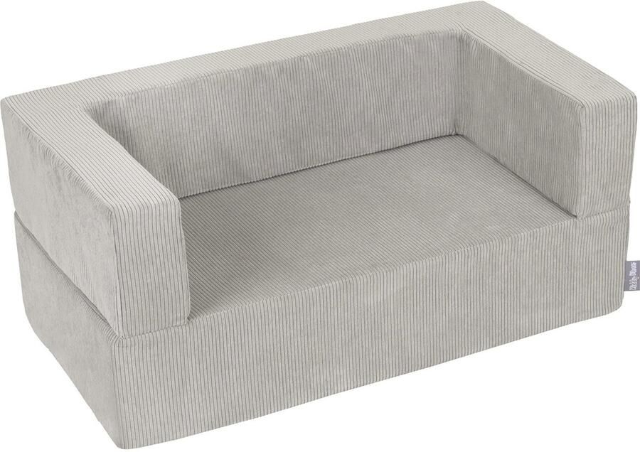 KiddyMoon Zachte Schuimstof Sofa voor Kinderen Lichtgewicht Modulaire Sofa Veelzijdig Afneembare Hoes Perfect Om Te Spelen Leren En Ontspannen Licht Grijs