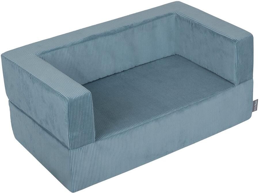 KiddyMoon Zachte Schuimstof Sofa Voor Kinderen Lichtgewicht Modulaire Sofa Veelzijdig Verwijderbare Hoes Perfect Om Te Spelen Leren En Ontspannen Blauw