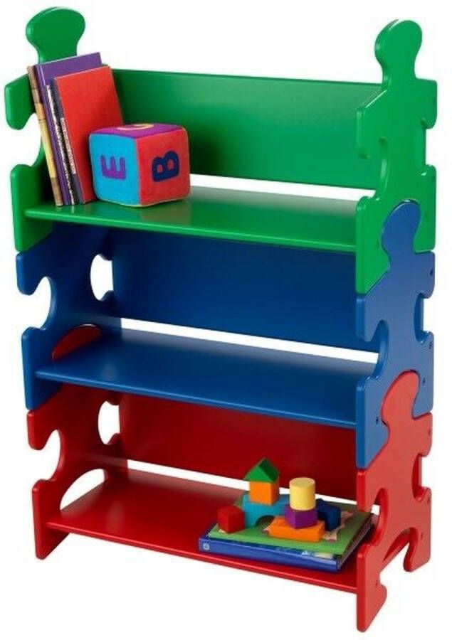 KidKraft Kinder boekenkast puzzel meerkleurig 62 7x29 5x97 2 cm 14400 - Foto 2