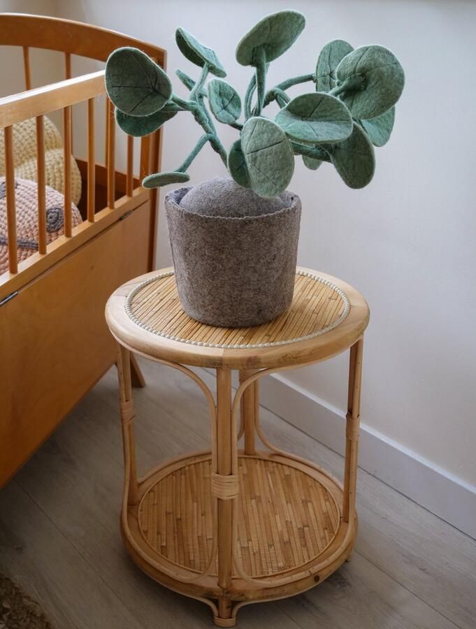 Kids Depot KidsDepot Maura Bamboe Bijzettafel Ø40xH46cm Naturel - Foto 2