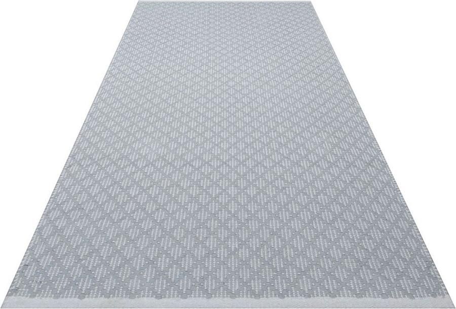 Kids Depot Kidsdepot vloerkleed Checky Silver 70x140 cm vloerkleed zilver