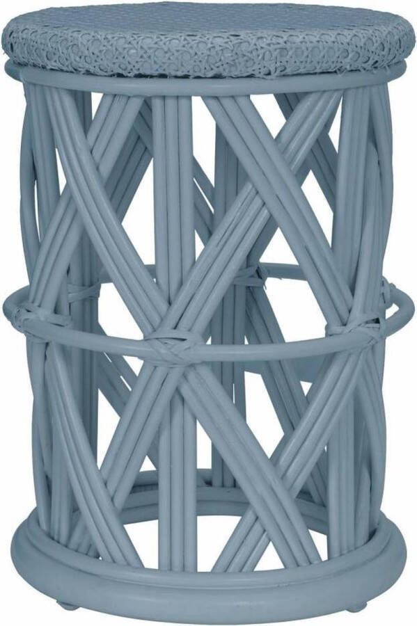 Kids Depot Kidsdepot krukje Clu-Clu rotan webbing Seagreen zeegroen krukje