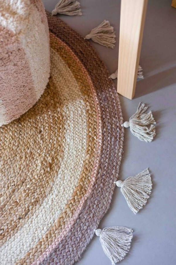 Kids Depot KidsDepot Sem Jute Vloerkleed ˜120 cm Beige