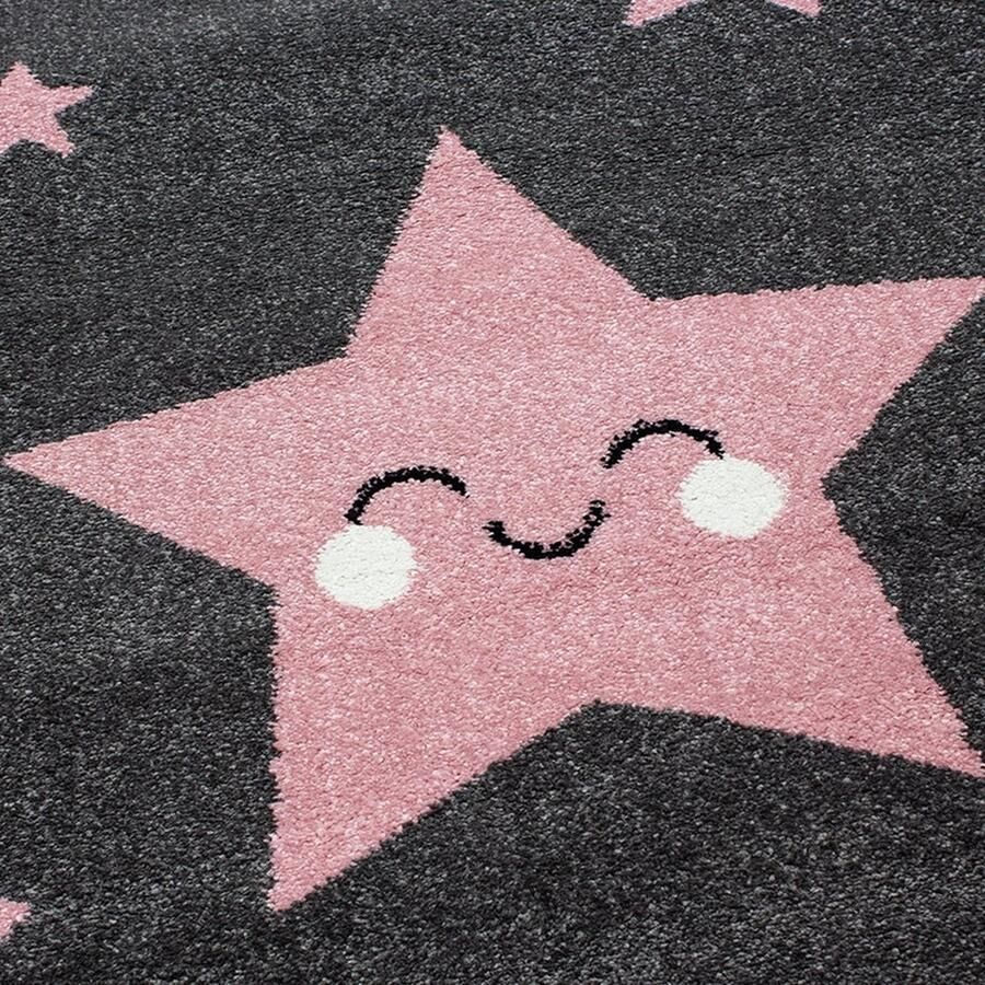 Ayyildiz Teppiche Kindervloerkleed Kids 610 ook rechthoekig sterren motief kortpolig