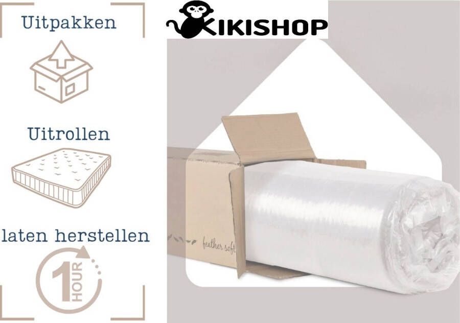 Kikishop 140x200 cm -3D-Het gelschuim-8 CM Dik Topdekmatras CertiPUR Gecertificeerd Medium Hardheid Inclusief Wasbare Hoes - Foto 3