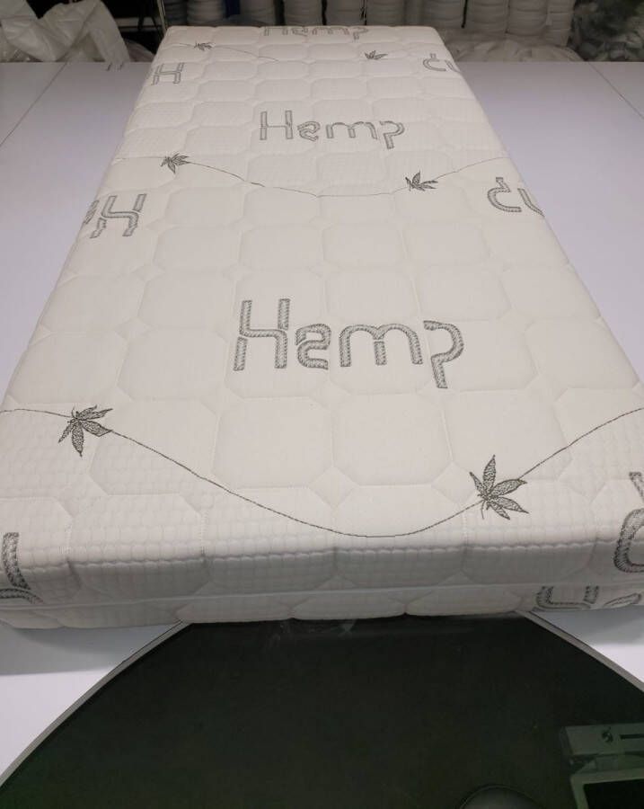 Kikishop HEMP Matras 120x200x21 Koudschuim -Gecertificeerd Afritsbaar Wasbaar Tijk Anti Bacterieel -Gratis Retour - Foto 2