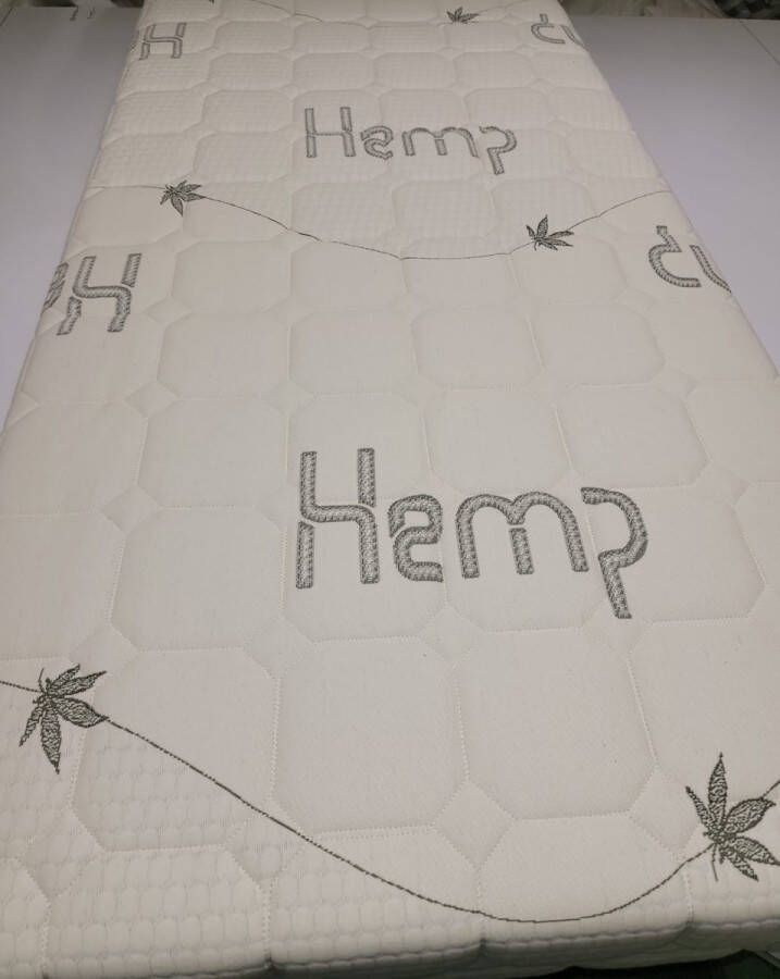 Kikishop HEMP Matras 90x200x21 Koudschuim -Gecertificeerd Afritsbaar Wasbaar Tijk Anti Bacterieel -Gratis Retour