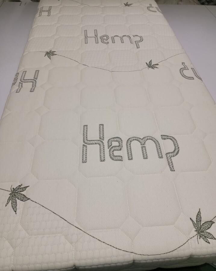 Kikishop HEMP Matras 120x200x21 Koudschuim -Gecertificeerd Afritsbaar Wasbaar Tijk Anti Bacterieel -Gratis Retour